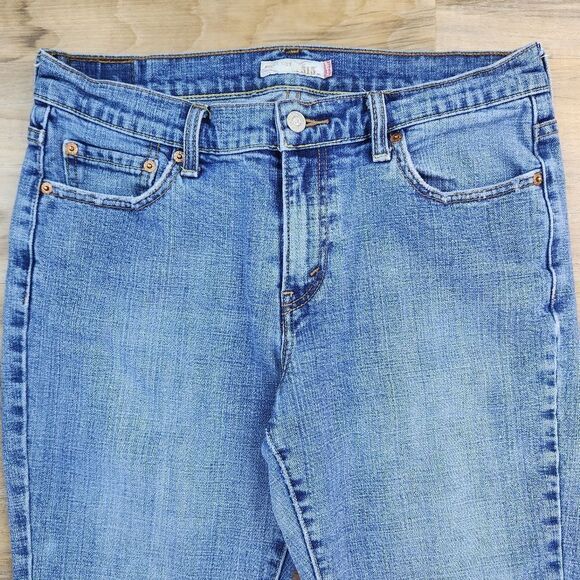 💛Levi's 515 Blue Denim Bootcut Jeans Size 10/30 - Picture 6 of 10